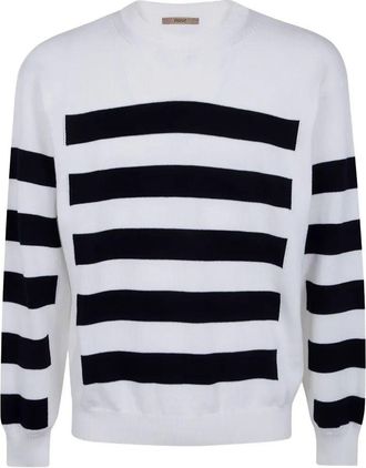 Nuur Two Tone Stripes Crew Neck Sweater