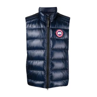 Canada Goose Vests, male, Blue, Size: XL Navy Crofton Gilet Lightweight All-Rounder
