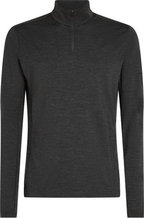 Icebreaker 200 Merinofine Ace L/S Half Zip Merinounterwäsche für Herren | schwarz