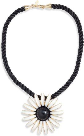 Kenneth Jay Lane Daisy Beaded Necklace in Gold at Nordstrom