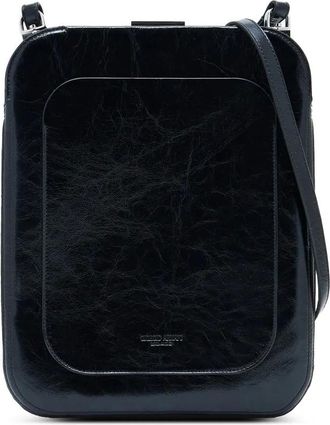 Giorgio Armani x 10 Corso Como craquel&eacute; kleine crossbodytas - Zwart