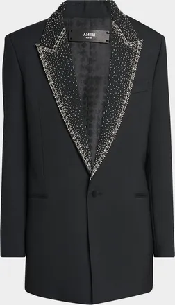Amiri Men & apos;s Sequin Peak Lapel Oversized Blazer