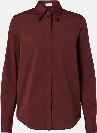 Brunello Cucinelli Monili cotton-blend shirt