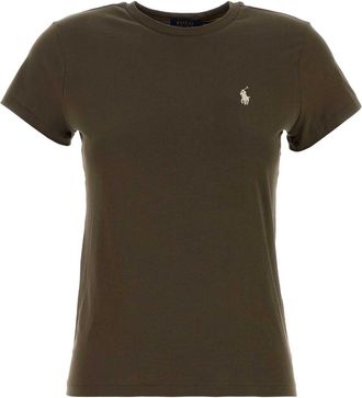 Polo Ralph Lauren Olive Green Cotton T Shirt