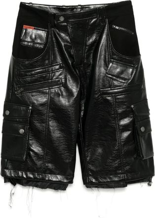 Martine Rose Shorts in pelle - Nero