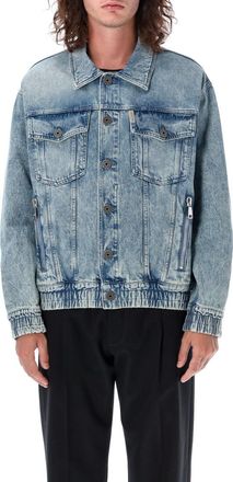 Balmain Blue Shirt Collar Jacket