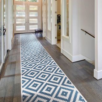 Runrug Carpet Runner Rug - Indoor/Outdoor, Reversible, 2mm - Blue Lagoon in Blue | Size: 70 cm x 270 cm