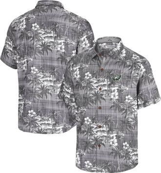 Tommy Bahama Mens Tommy Bahama Black Philadelphia Eagles Coconut Point Isla Palmetta Camp Button-Up Shirt at Nordstrom, Size X-Large