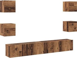 vidaXL Vidaxl - tv Cabinet 6 pcs Brown 200 x 30 x 30 cm Solid acacia wood