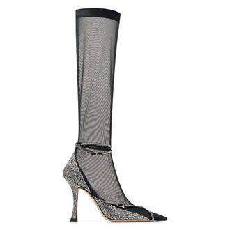 Jimmy Choo London X Mugler Hoisery Mesh Pumps, Brand Size 39 ( US Size 9 )
