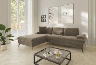 Sit&more Ecksofa »Morris Jubi L-Form, B: 247 cm« mit Armteilfunktion & 1 Zierkissen, optional Bettfunktion