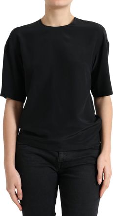 Dolce & Gabbana Womens Silk Blouse Tsh84266 - Black - Size EU 40 (Womens)
