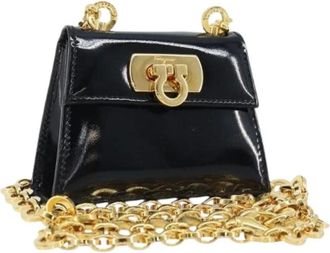 Ferragamo Pre-owned Mini Bags, female, Black, Size: ONE SIZE Pre-owned Mini Shoulder Bag