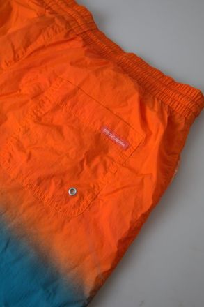 Dolce & Gabbana Orange Blue Gradient Beachwear Swimwear Mens Shorts