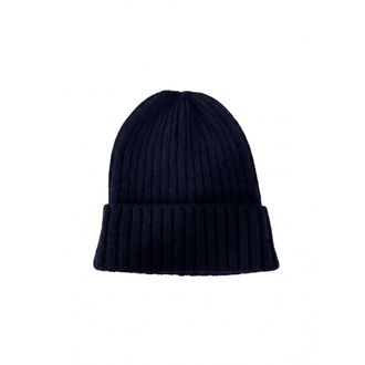 Fedeli Berr. Web Cashmere Beanie - Heren - Accessoires - Blauw - Maat: ONE Size Kasjmier