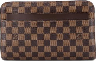 Louis Vuitton Pochette Saint Louis Damier clutch bag - Bruin