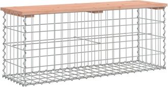 vidaXL Vidaxl - Garden Bench Gabion Design 103x31.5x42 cm Solid Wood Douglas