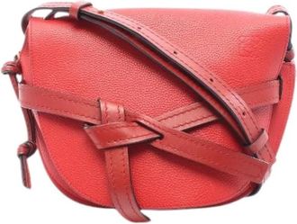 Loewe Pre-owned Gate Small leren schoudertas - Dames - Vintage Schoudertas - Rood - ONE Size - Leer - Vintage