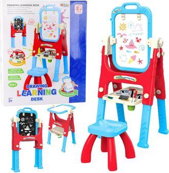OEM Pizarra Educativa 5 En 1 Con Silla, Accesorios Multifuncionales, Azul
