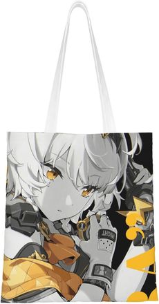 Generic 40.6 X 38.0 cm Canvas Totes Hand Shopping Bag With All Roles Print Zenless Zone Zero Impression For Daily Shopping Shoulder Bag
