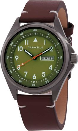 Bulova Bulova Caravelle Classic Quartz Green Dial Mens Watch 45C119