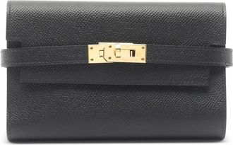 Hermès Portafoglio tri-fold Kelly medio 2018 - Nero