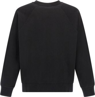 Maison Kitsun&eacute; Logo-Embroidered Sweatshirt - Black