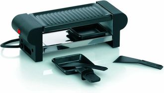 KELA Kela 66490 - Piastra per Raclette Bernina per 2 persone, colore: Nero