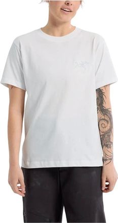 Arc'teryx Kragg Cotton Logo SS Tee - - Tops - Donna - Bianco - S