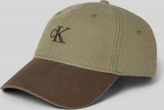 Calvin Klein Base Cap mit Logo-Stitching in Oliv, Gr&ouml;&szlig;e 1