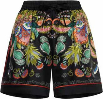 Franco Ferrari Dames, Korte broeken, Veelkleurig, Maat: XS Zijde