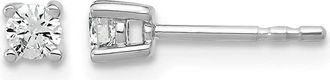 Diamond2Deal 14k Gold 1/5 ct Round Lab Grown Diamond Stud Earrings VS Clarity, D-E Color