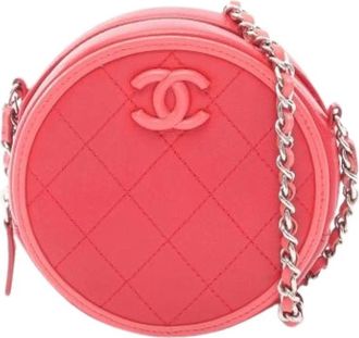 Chanel Pre-owned Vintage Leren Crossbody Tas - Dames - Vintage Schoudertas - Roze - ONE Size - Leer - Vintage