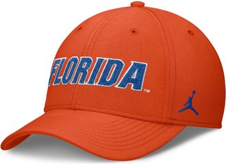 Nike Mens Florida Classic Swooshflex Jordan Brand Dri-FIT College Hat in Orange | JC3A89MUFN-KLK