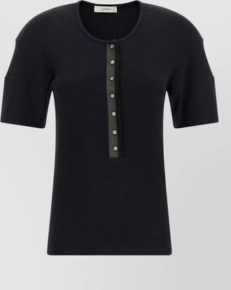 Christophe Lemaire fine-knit fitted henley top