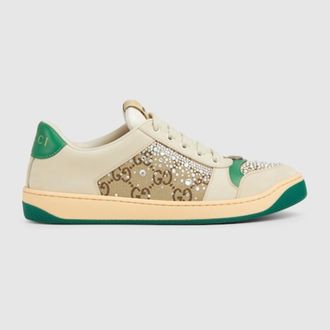 Gucci Gg Crystal Screener Sneakers, Brand Size 40 (US Size 10)