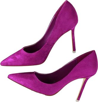 Generic Womens Fashion Pointed Toe High Heel Pumps Classic Stiletto Party Holiday Dress Shoes Purple