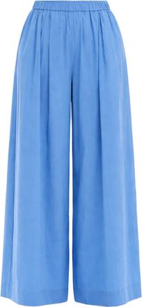 Meimeij Wide Leg Cotton Blue Womens Pants