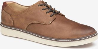 Johnston & Murphy McGuffey 25-1642 Oxford Tan Leather Dress Shoes HAWK393