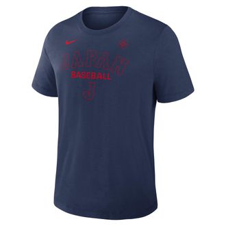 Nike Japan National Baseball Team 2026 World Baseball Classic Authentic Collection Early Work Nike Mens Dri-FIT T-Shirt in Blue | 034J44BWBJ-BNK