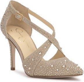 Jessica Simpson Accile Rhinestone Cluster Pump in Champagne at Nordstrom Rack, Size 7.5
