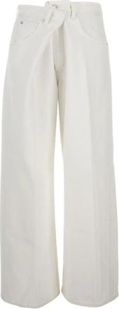 A Gold E Jeans, Dames, Wit, W27, Katoen, Vana Fold Jeans