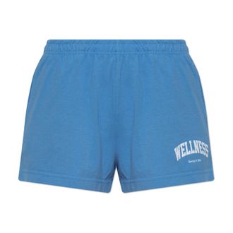Sporty & Rich Wellness Ivy Disco Shorts - Dames - Bermuda - Blauw - L - Katoen - Korte Broeken