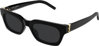Saint Laurent SL M175 Zonnebril - Dames - Zonnebrillen - Zwart - 52 MM - Nylon - Accessoires