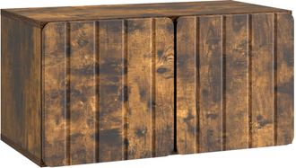 vidaXL Mueble De Tv De Pared 59,5 X 31 X 30 Cm Roble Ahumado Vidaxl