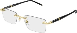 Montblanc Mb 0536O Optisch Montuur - Heren - Brillen - Geel - 54 MM - Accessoires