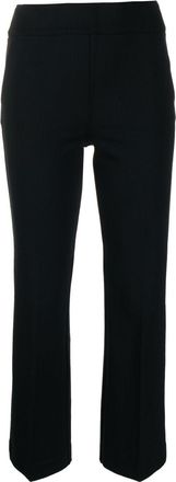 Spanx cropped straight-leg trousers - women - Nylon/Rayon/Elastane/Polyester/Elastane - L - Black