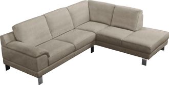 Egoitaliano Ecksofa »Shakira, Design und Sitzkomfort auf hohem Niveau, tolle Details« mit Ottomane, L-Form, elegante Metallfüsse