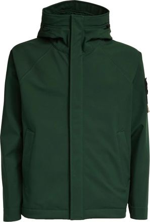 Stone Island Jassen, Heren, Groen, S, Polyester, Soft Shell-R Parka