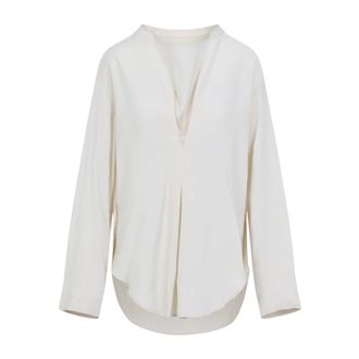 STUDIO NICHOLSON Blouses, female, Beige, Size: 2XS Inverted Pleat Top